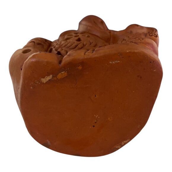 Hand-Carved Terracotta Ganesha Candle Holder – Floral Cutout Design – Hindu Elep - Picture 4 of 4